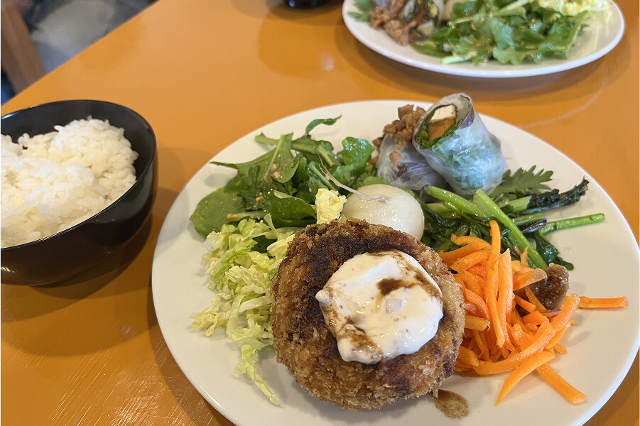 本日のランチプレート 在青ナスのフライ タルタルソース